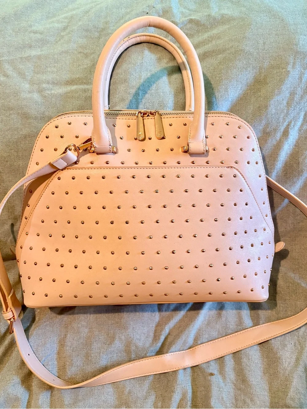 Charming Charlie Studded Blush Women's Satchel Tote Bag NWOT